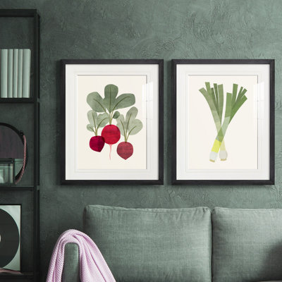 «Organic Veg I», reproduction encadrée de qualité supérieure - prête à être accrochée