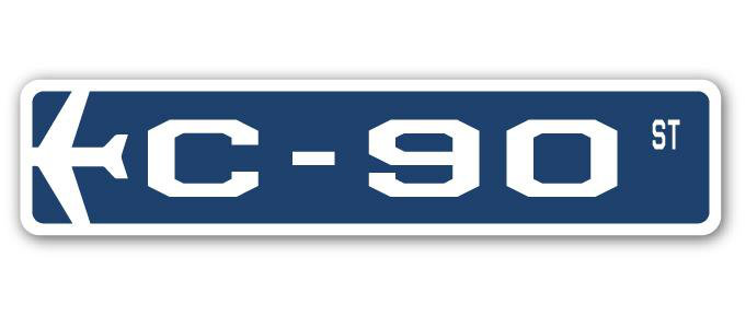 Plaque de rue Bainville C-90 Air Force, H 8 po x l 36 po x P 1 po