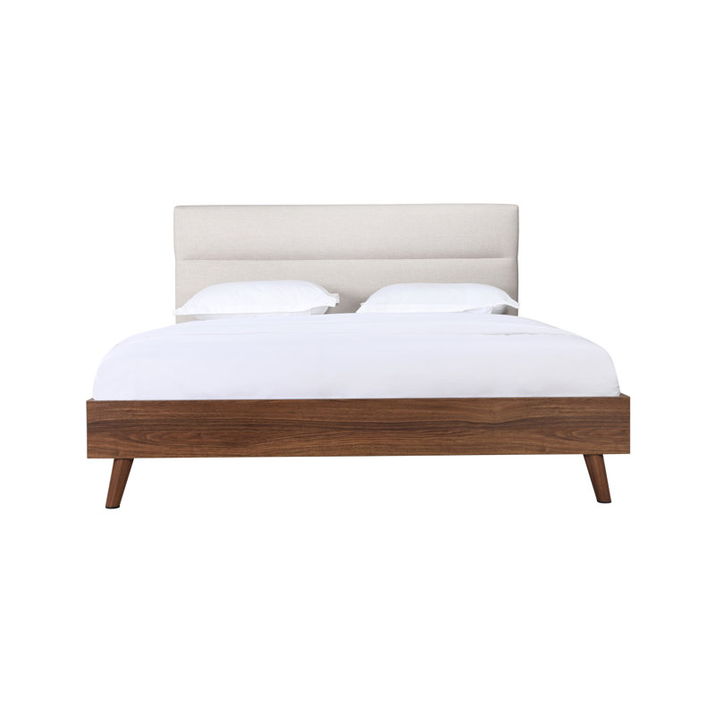 Très grand lit plateforme, beige, Grand