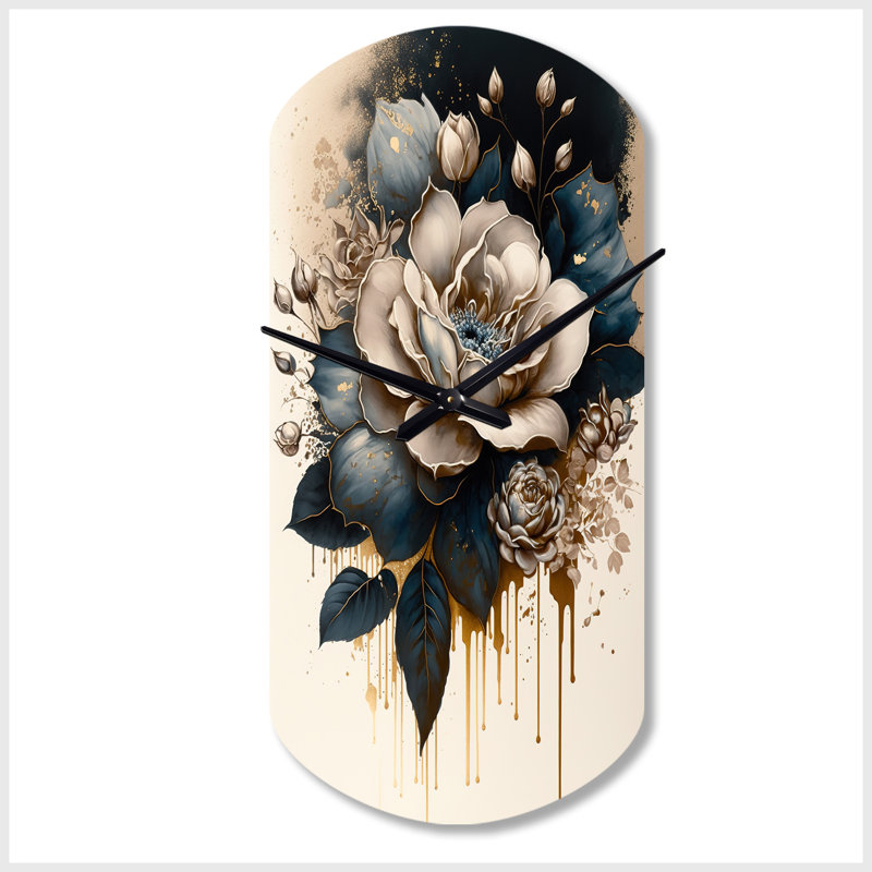 Horloge murale cylindrique en métal Manasse, Petit