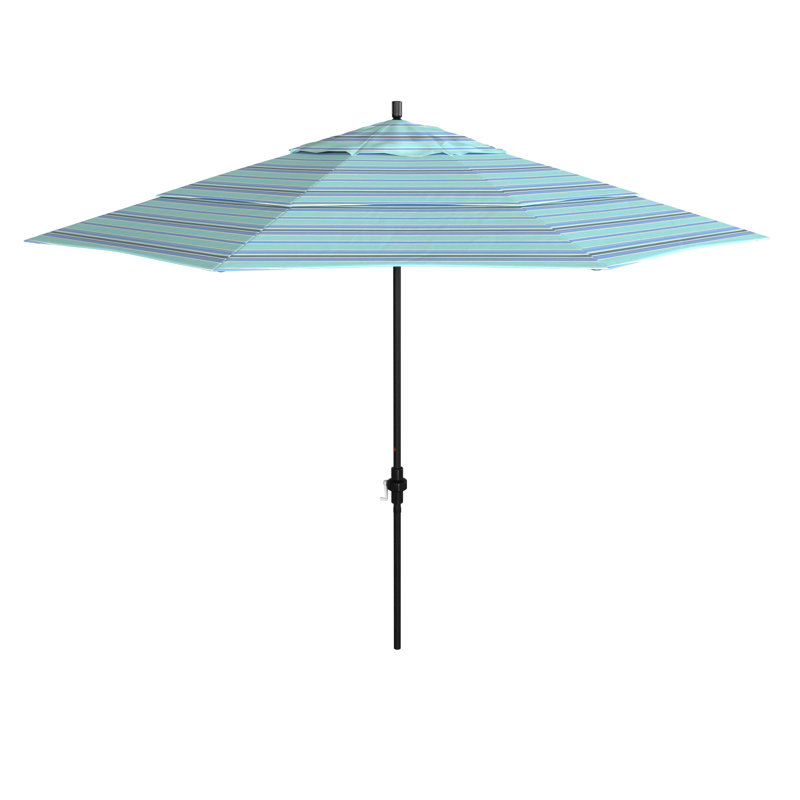 Parasol de marché 132 po Sunbrella, Sunbrella® Dolce à rayures oasis