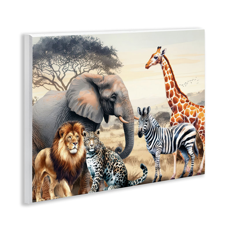 "Grouped Jungle Animals", art mural par Nicole DeCamp