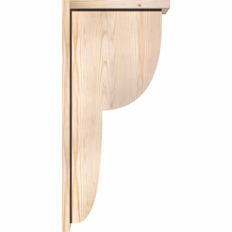 Corbeau Crestline avec contre-plaque, H 30 po x l 7,5 po x P 14 po, Sapin de Douglas, Lisse