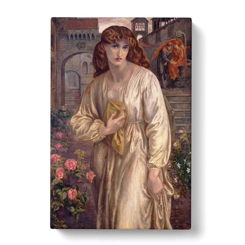 Salutation Of Beatrice by Dante Gabriel Rossetti - Wrapped Canvas Painting, 60cm H x 40cm W x 3cm D