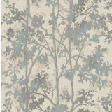 Shimmering Foliage Floral Metallic Wallpaper Roll