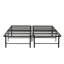 Base de lit solide en métal pour chambre à coucher, base de lit à plateforme solide, noir-748090944