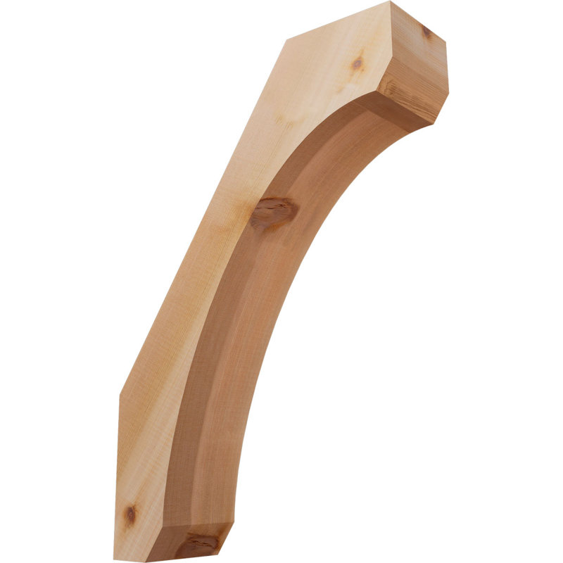5 1/2"W x 18"D x 26"H Legacy Smooth Knee Brace, Western Red Cedar, Western Red Cedar, 26" H x 5.5" W x 18" D