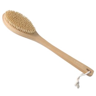 1set Detachable Wooden Bathing Brush For Back Scrubbing