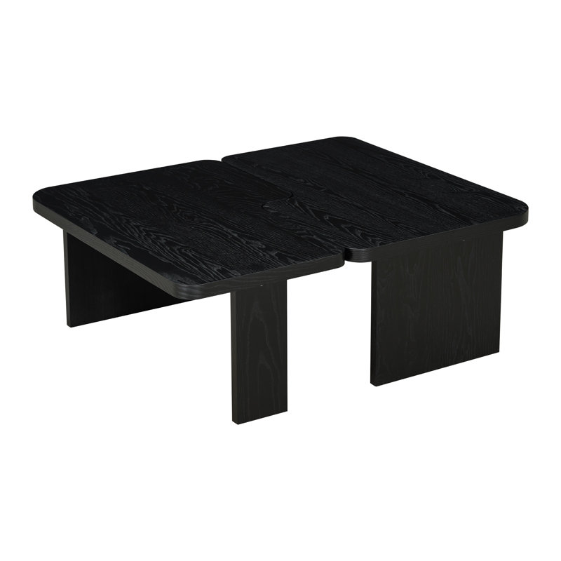 Modern Minimalist Coffee Table Set, Rectangle Coffee Table with Splicing Design, Multifunctional Combination Table for Living Room
