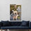 Art sur toile de coton avec scène de chien 3D Goodfellas, idéal pour les cadeaux de Noël et les décorations murales