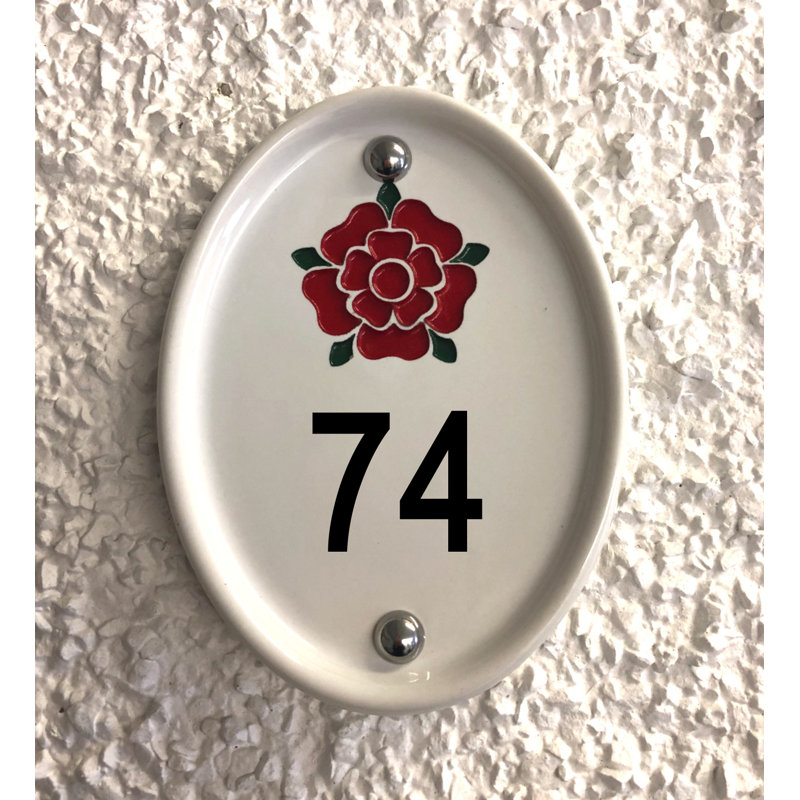 Grovebury 16.5cm H Ceramic House Number, 74