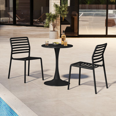 Delron Stackable Weather-Resistant Dining Side Chair
