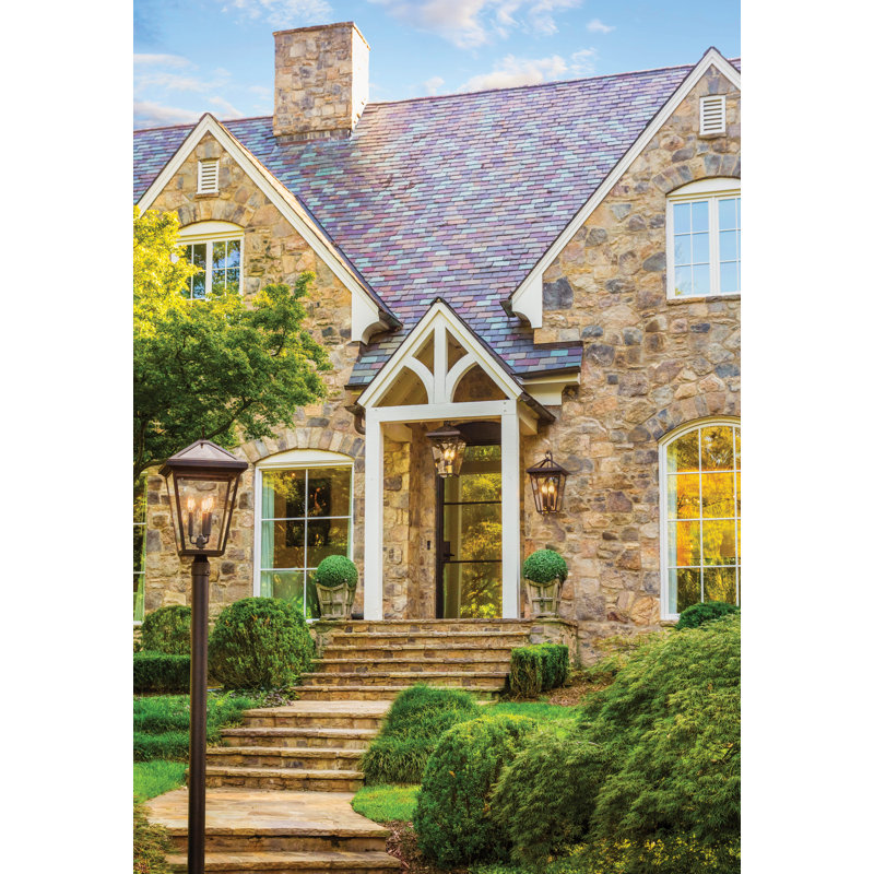 Alford Place 3 Light Outdoor Hanging Lantern, Bronze