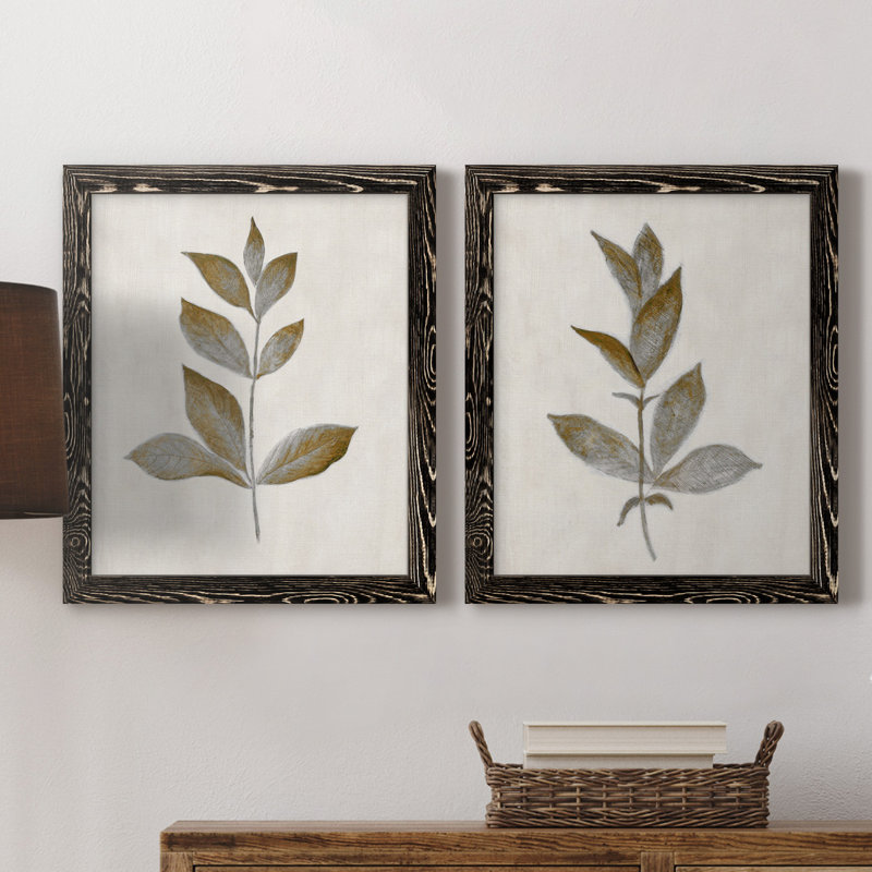 Bronze Leaf I - ensemble de 2 reproductions, H 31,5 po x l 47 po x P 1,5 po, H 24 po x l 36 po, Ne s’applique pas