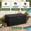 Boîte de rangement en résine résistante aux intempéries 110 gallons avec serrure Edrosie Inc, noir-129532063-132784005