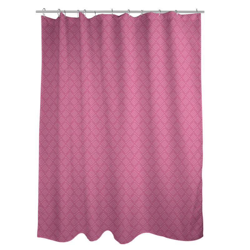 Rideau de douche simple Maze Square, Rose