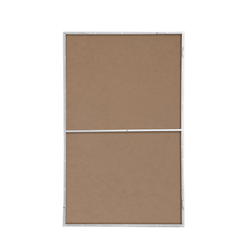 Sabine Metal Rectangle Wall Mirror, 48" x 30", Silver