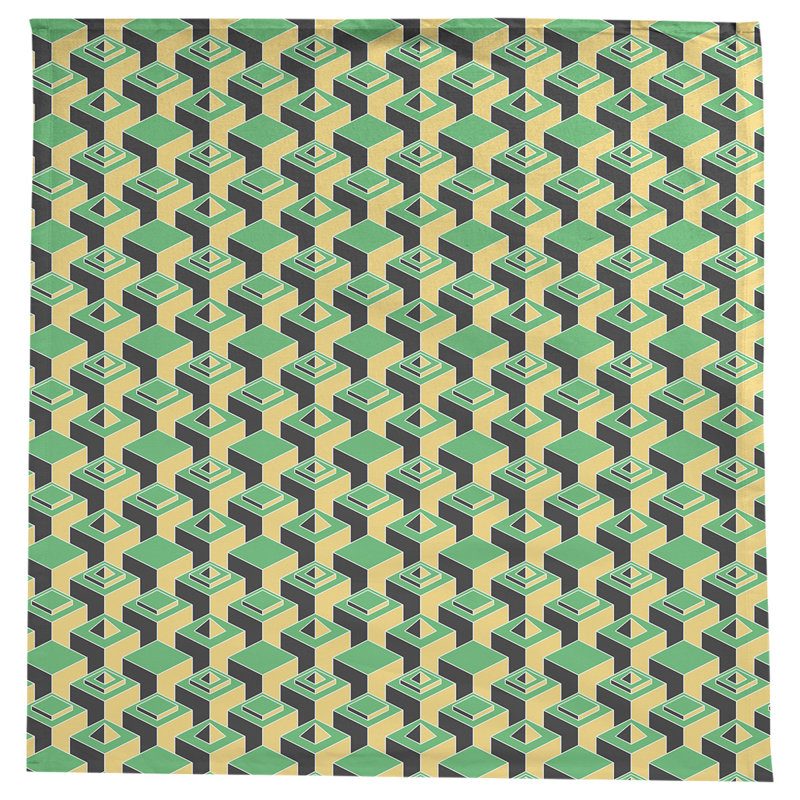 Nappe de gratte-ciels classiques, Vert/jaune