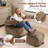 Sloth Bean Bag Chair With Ottoman Comfy Foam Filled Sofa For Kids And Adults