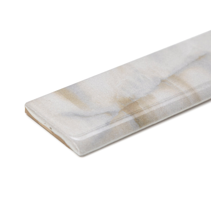  Carreau de céramique bullnose 2 po x 10 po Amsterdam, Caramel
