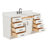 Thornaby 66'' Solid Wood Single Bathroom Vanity with 1.5'' White Quartz Top-107225437-119089068