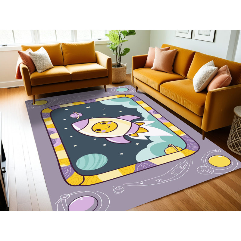 Tapis pour enfants Zoomie, Rectangulaire 2 pi x 4 pi
