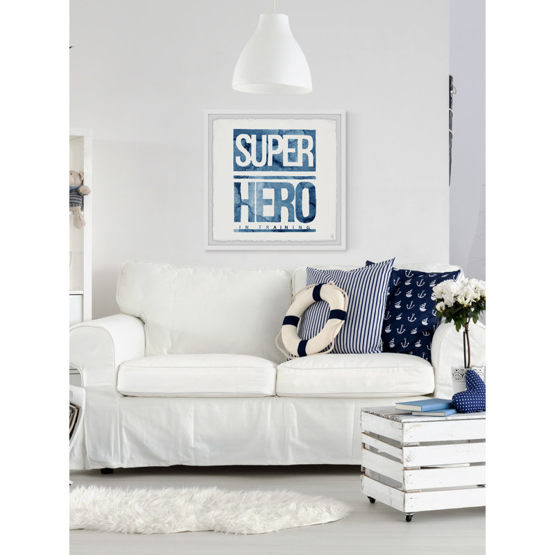Art encadré "Superhero in Entrainement" par czerwinski, H 18 po x l 18 po x P 1,5 po