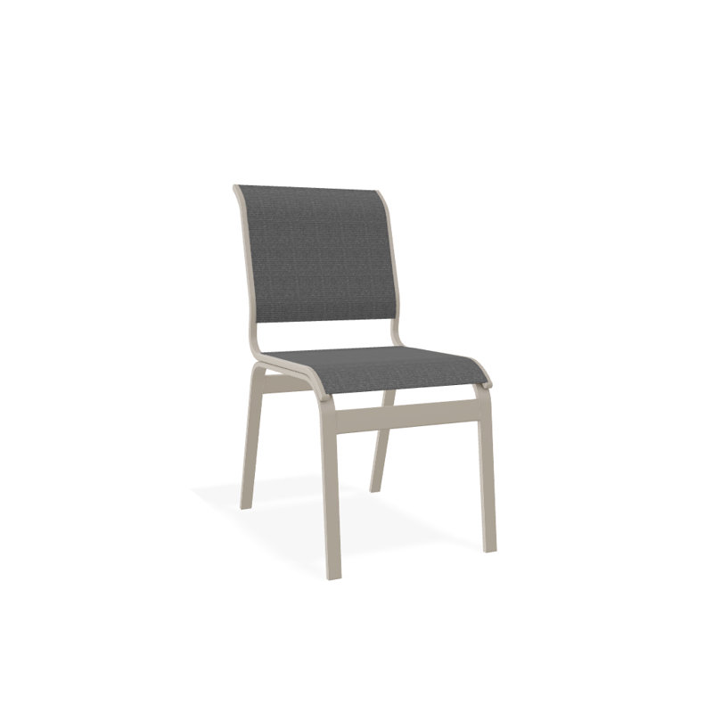 Chaise d'appoint de salle à manger Hiraku, Désert texturé, Titane Sunbrella®