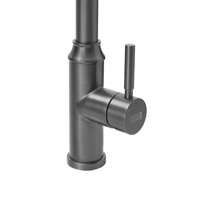 Belfry Kitchen Nolhan Pull Down Kitchen Faucet, Grey