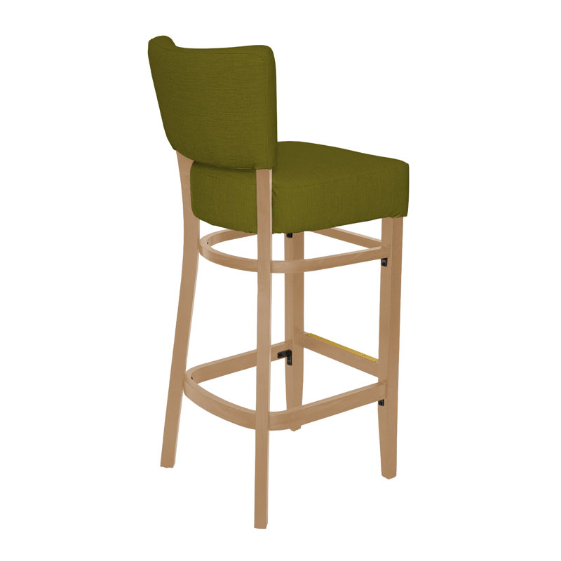 Tabouret de bar Madison, Bois naturel, Vert