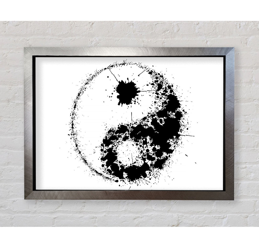 Yin Yang Splash - Einzelner Bilderrahmen Kunstdrucke