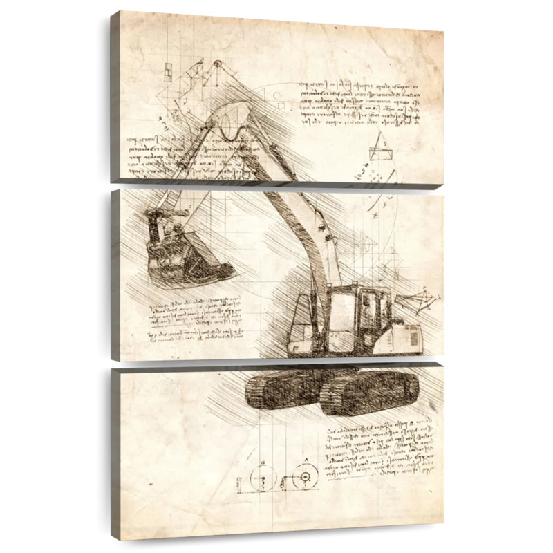 Excavator, 38" H x 24" W