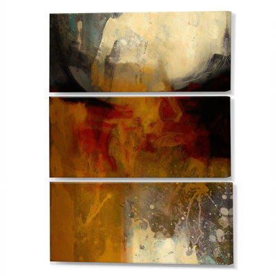 Terra Rosa Earth Mysteries II - ensemble d'art mural abstrait sur toile