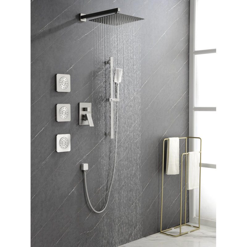 All-In-One Kit with Rough in-Valve, Brushed Nickel