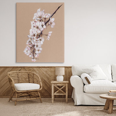 Delicate Spring Apple Blossoms Canvas, design by Cady Driver