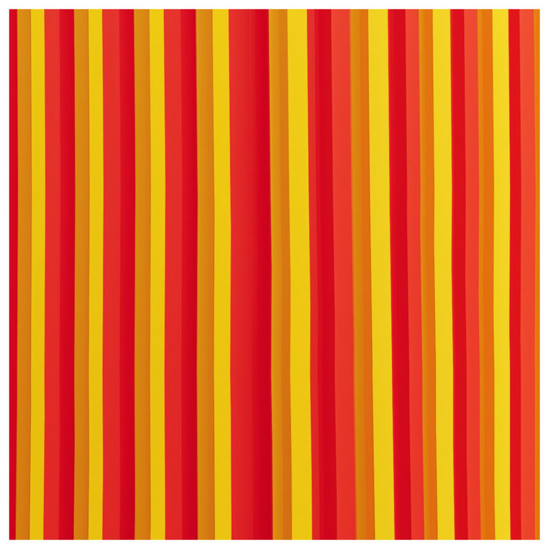 Red Yellow Vertical Stripes Bedding Striped Bedspread Pattern, King