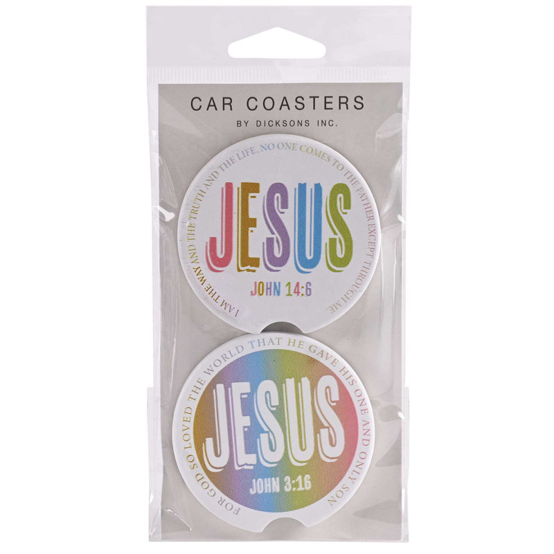 Car Coaster For God So Loved World 2pk