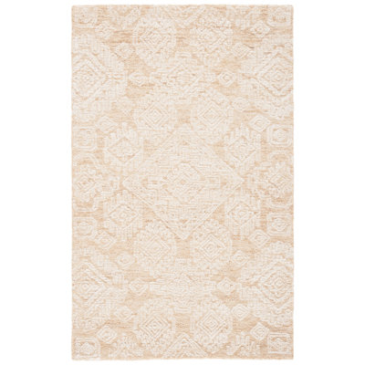 Droz Hand Tufted Indian Wool And Cotton With Latex Geometric Rug