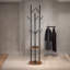 Bromarg 8 - Hook Coat Rack Stand Industrial Rustic Brown Tree Shape Entryway Hallway Furniture