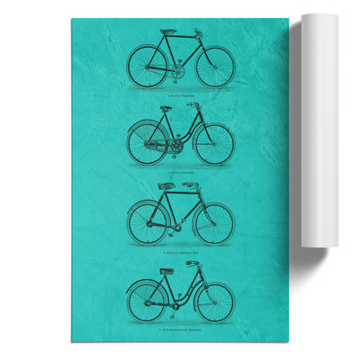 Vintage Bicycles - Frameless Print