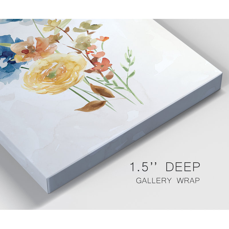 Summer Sprig I - ensemble de 2 reproductions d'art, Pas de tapis, H 12 po x l 16 po x P 1 po, Toile tendue