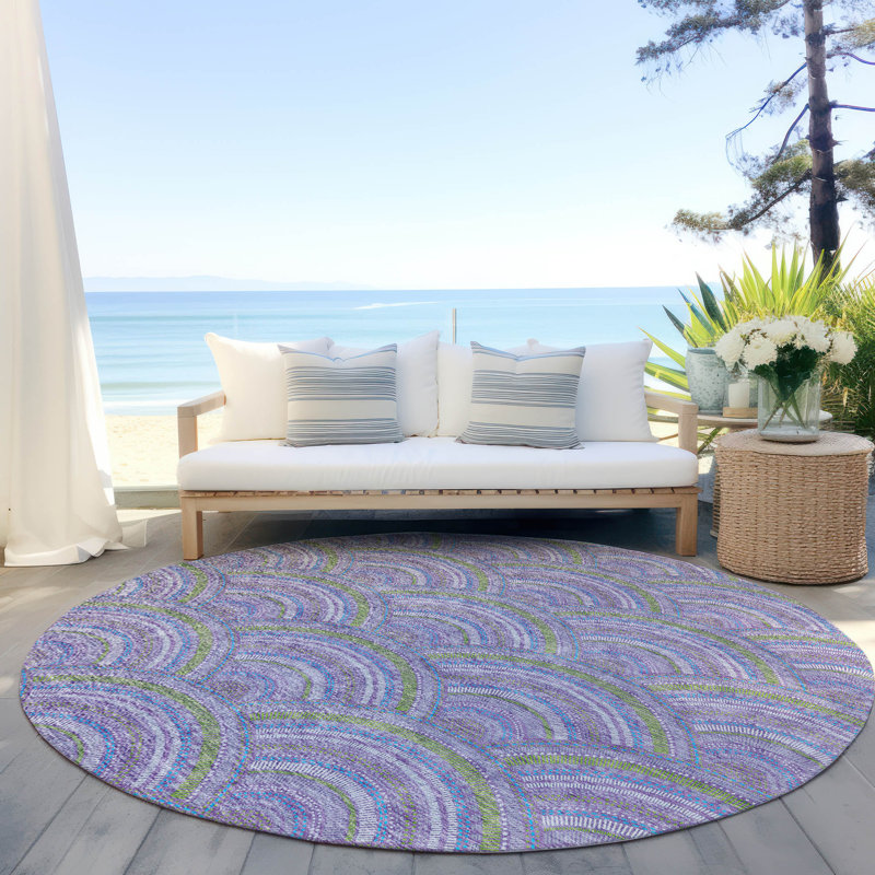 Tapis Chayden avec envers antidérapant, Rond 8 pi