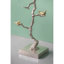 Table d'appoint ronde en aluminium 16,9 x 16,9 x 28 po avec branches argentées et or