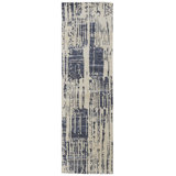 Roxford Transitional Abstract, Ivory/Blue Area Rug