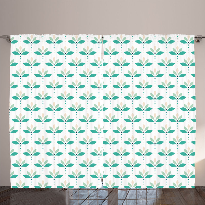 Arelie Polyester Semi Sheer Curtain Pair