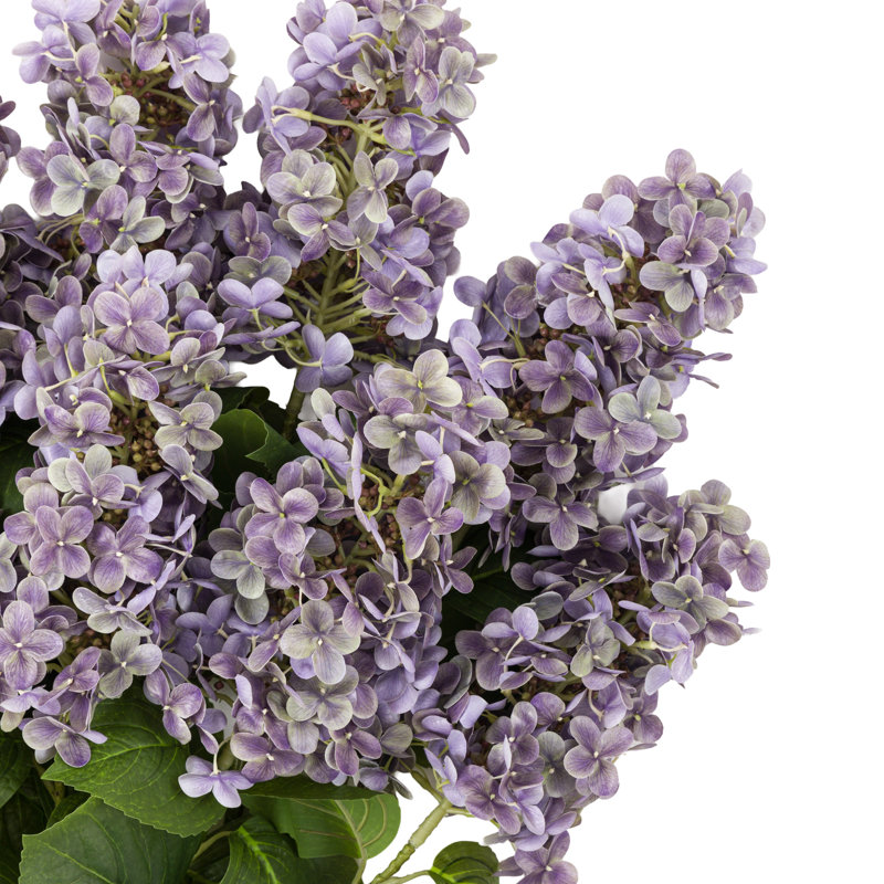 Vintage Cone Hydrangea Floral Stem, Purple