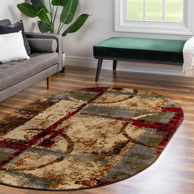 Tapis contemporain Trejo, Ovale 4 pi x 6 pi