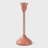 Hand-Painted Dusty Pink Aluminum Taper Candle Holder-1574520815