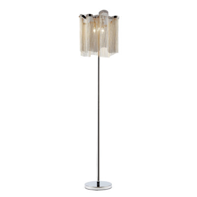 Alysa 161cm Chrome Traditional Floor Lamp