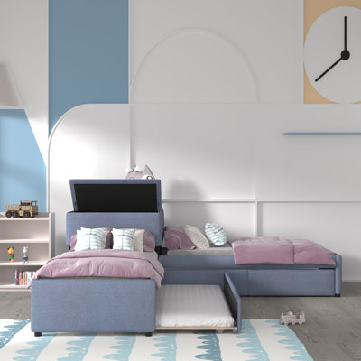 Upholstered Platform Storage Bed